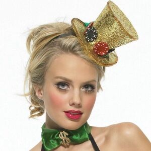 Costume Top Hat Gold Casino